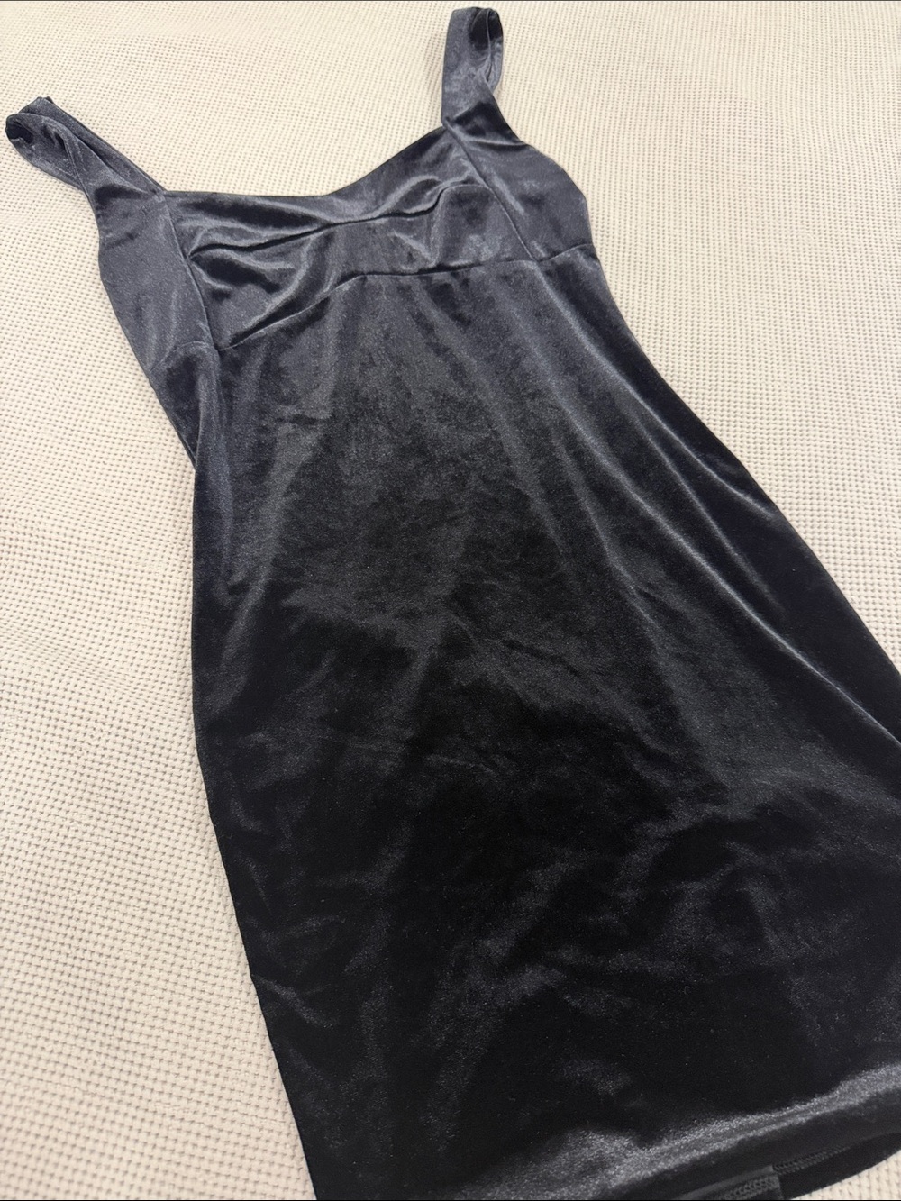 Forever 21 Black Velvet Slip Dress